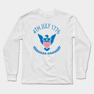 America Eagle 4th of July 1776 Long Sleeve T-Shirt